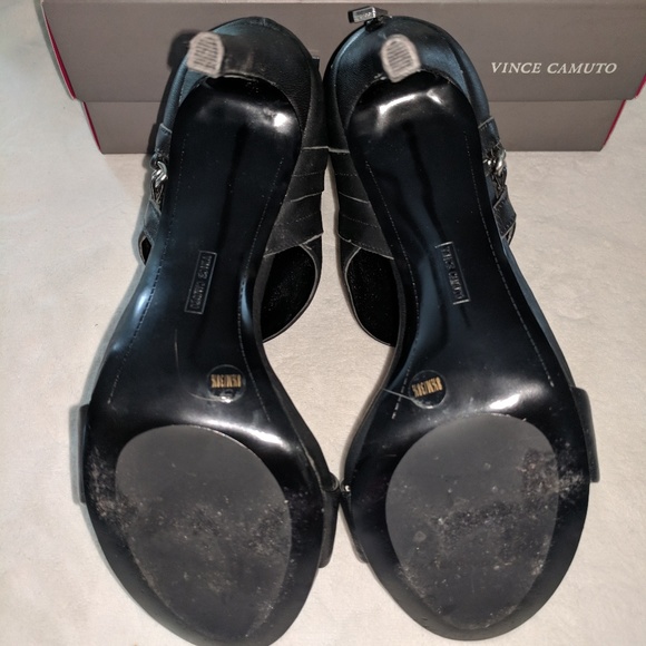 Vince Camuto Black Freya Heels Size 8.5M EUC - Picture 3 of 8